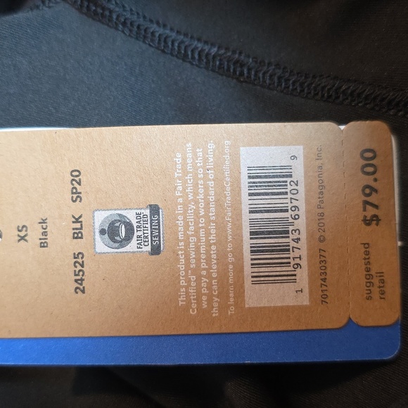 PATAGONIA Velocity Running Capris Legging  Black NWT XS - Picture 14 of 16